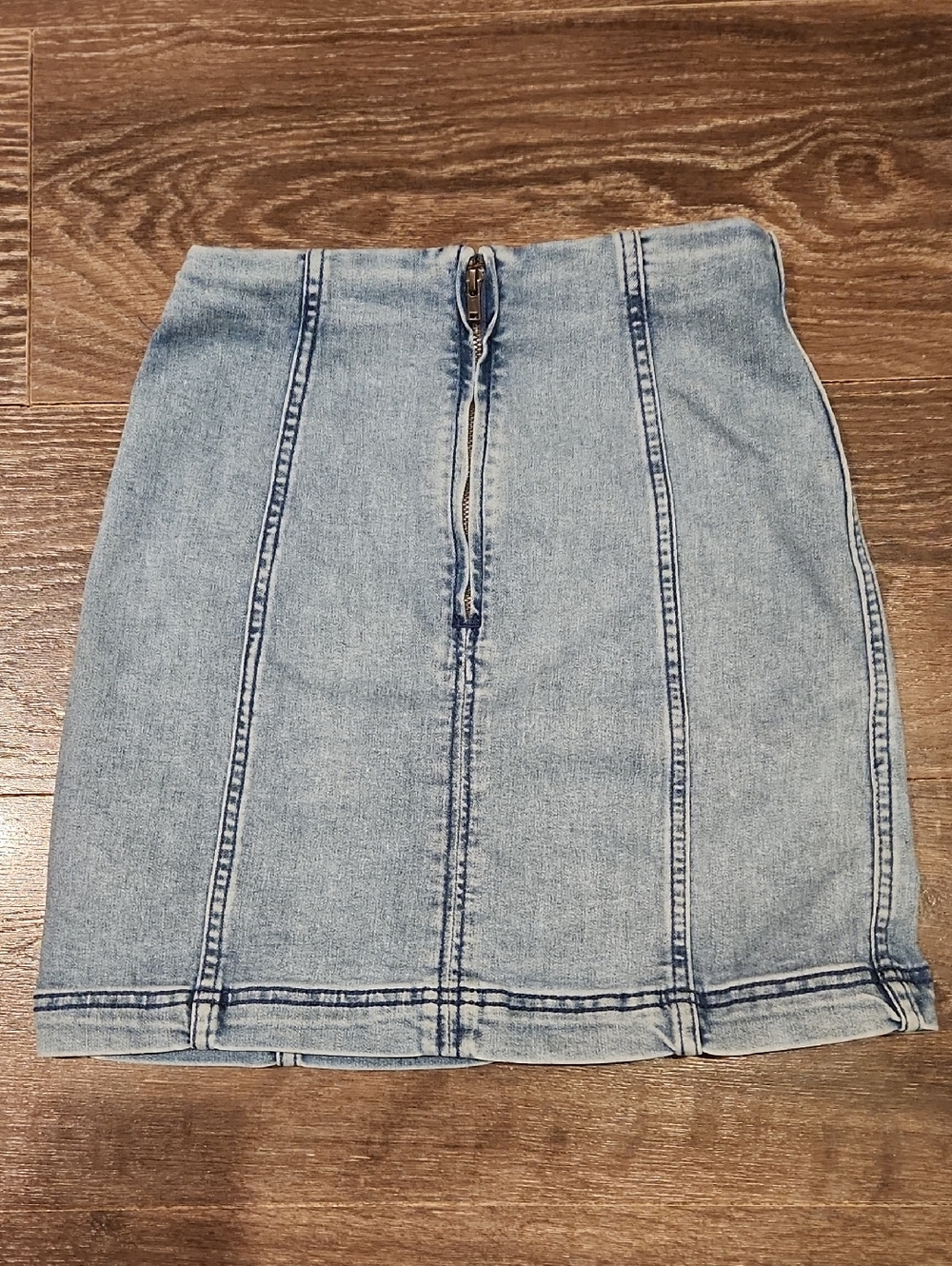 ❤ FREE PEOPLE MODERN FEMME STRETCH DENIM MINI SKIRT, 2 (26) - Picture 8 of 8